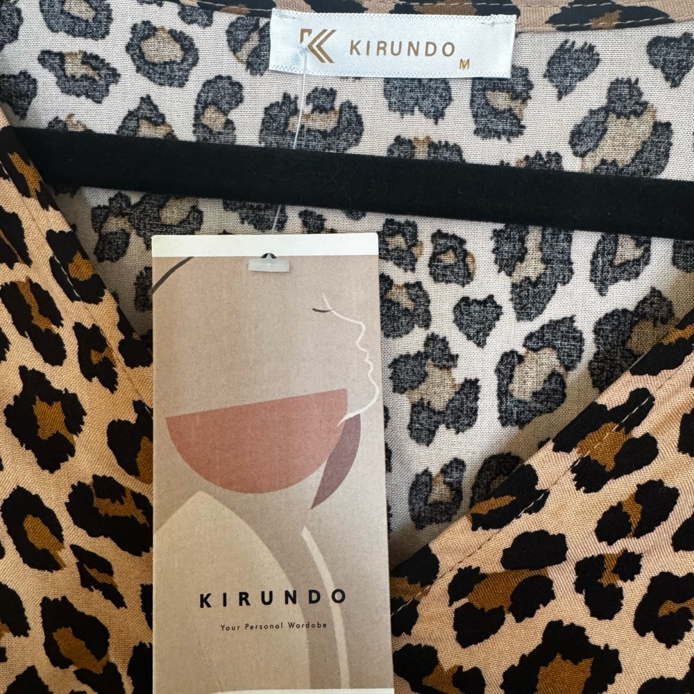 Leopard Print Ruffle Dress - Picture 4 of 6